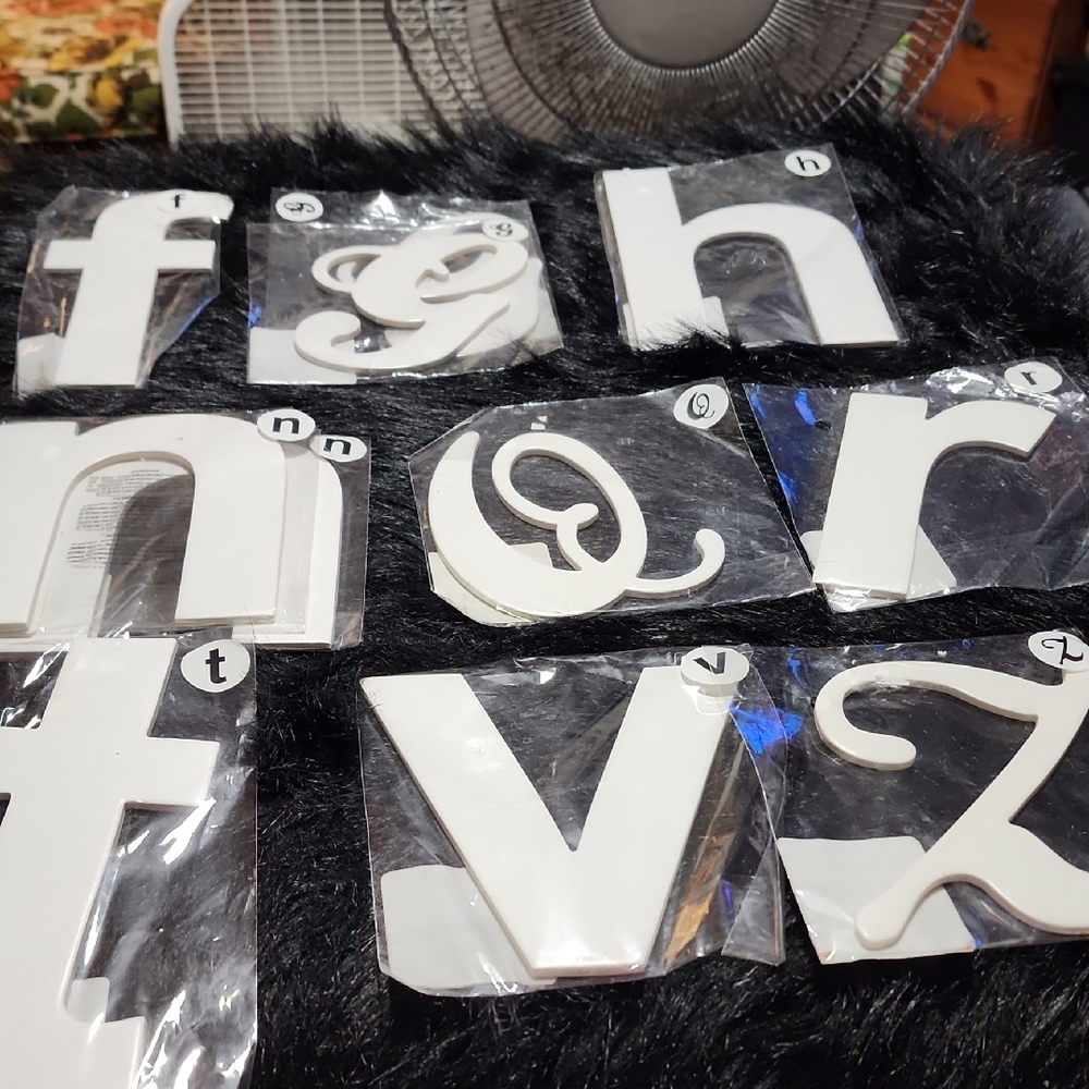 Recollections White Chipboard Letters. NEW IN PACKAGES.